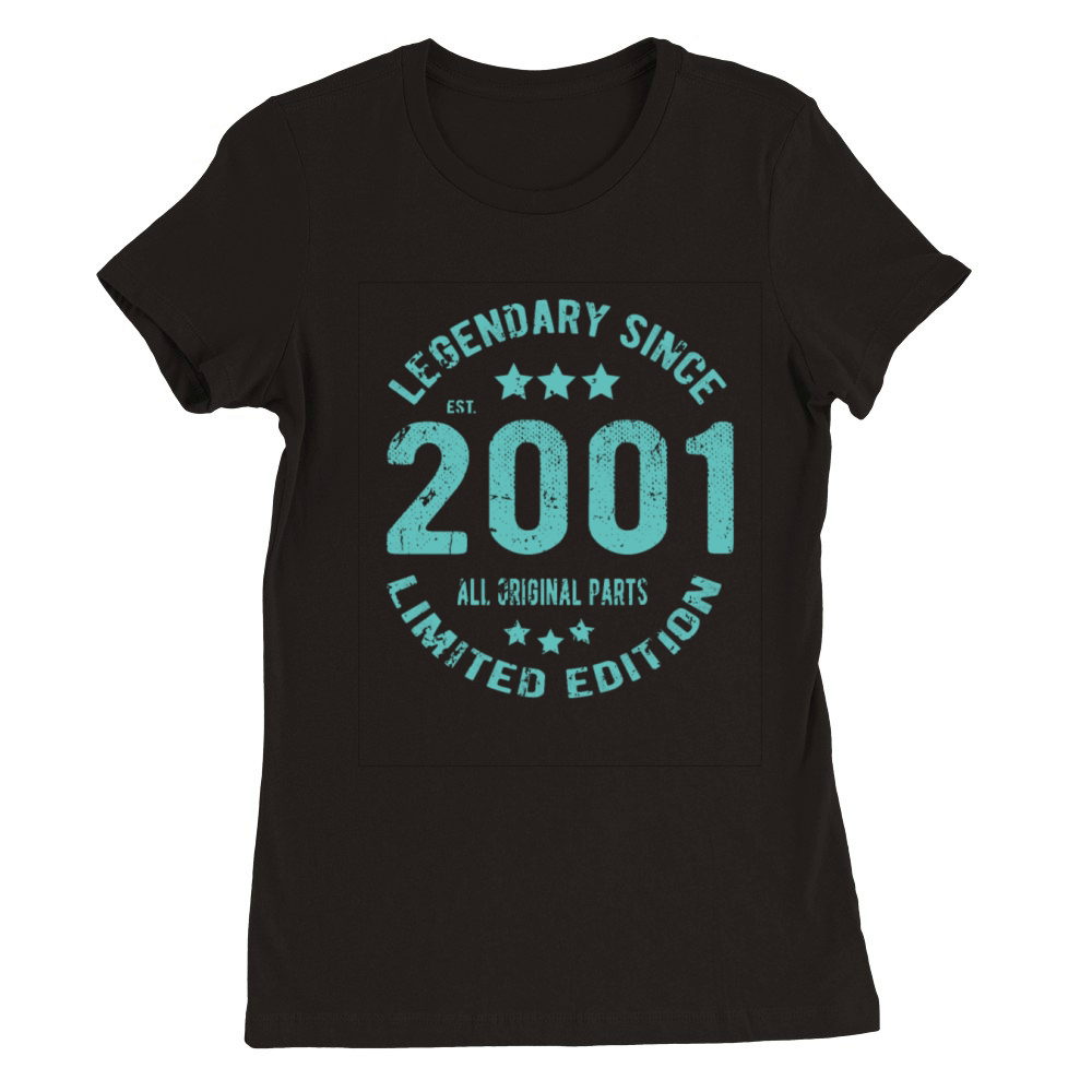 2001 Vintage Birthday Premium Womens Crewneck T-shirt