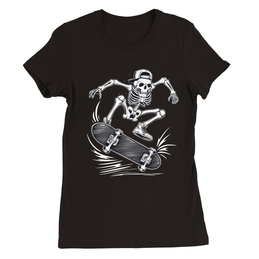 dancing skeleton Premium Womens Crewneck T-shirt