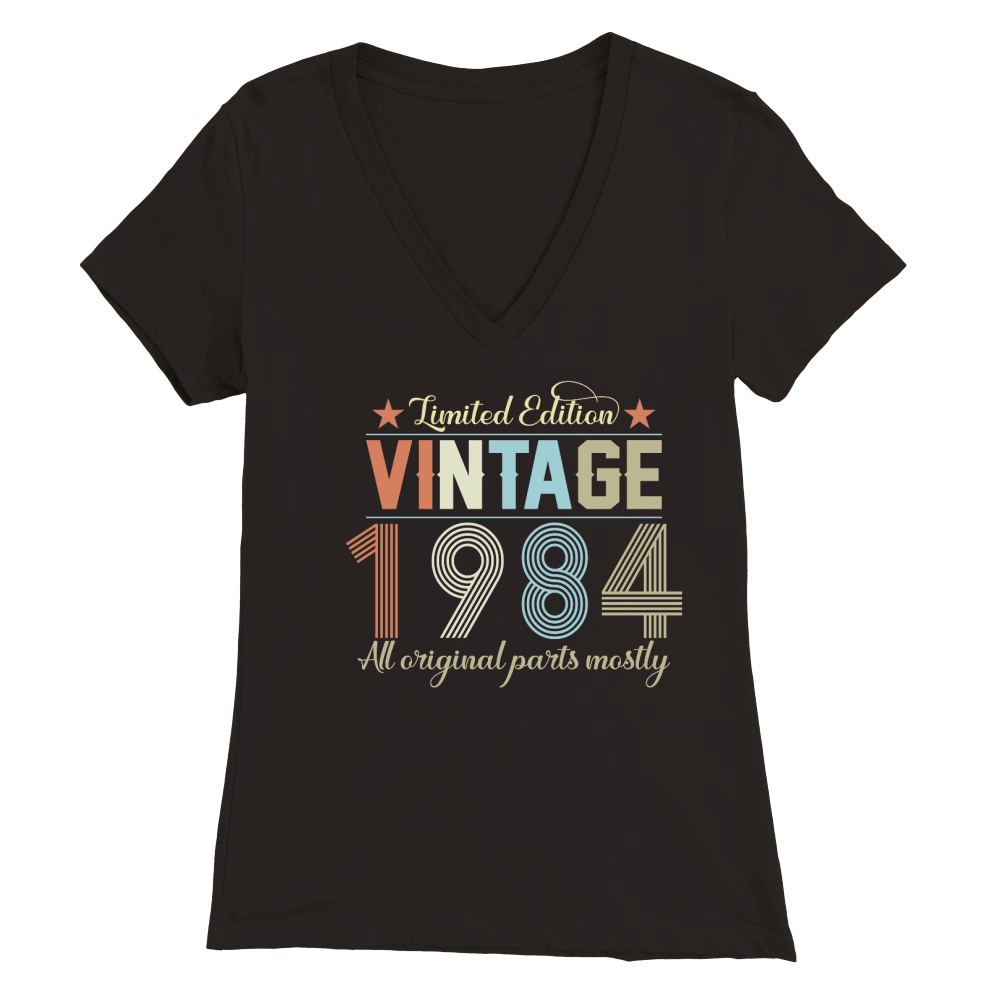 Birthday   Limited Edition Vintage 1984 Premium Womens V-Neck T-shirt