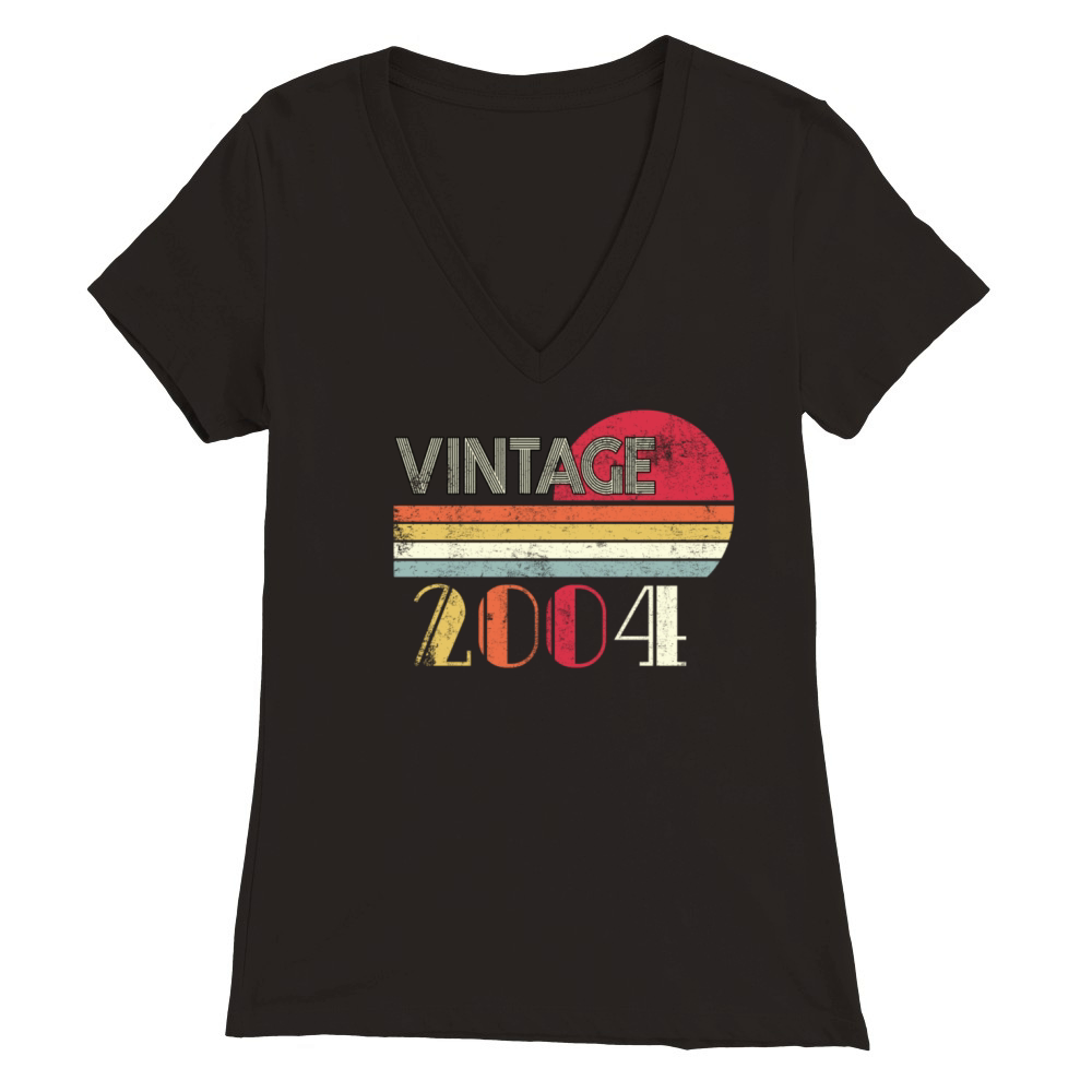 Vintage 2004 16th Birthday Premium Womens V-Neck T-shirt
