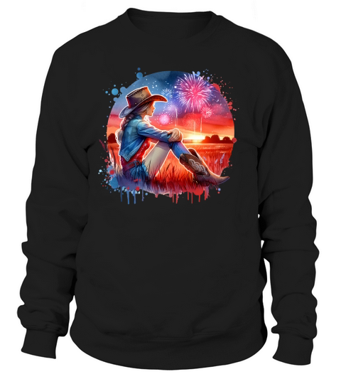 Watercolor Cowgirl 04 Sweatshirt Unisex