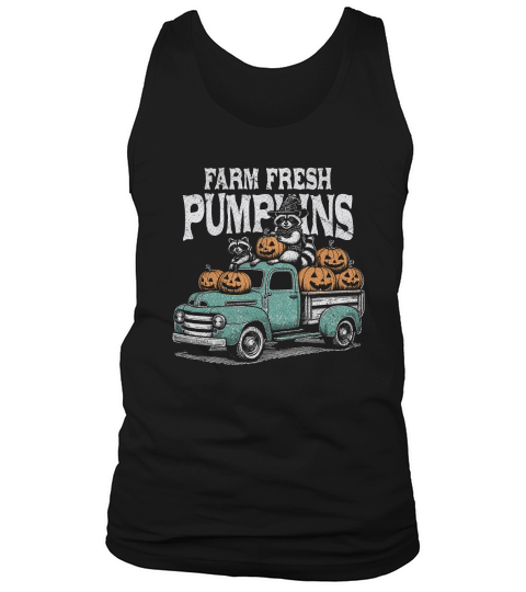 Farm fresh pumpkins Raccoon D Color GR Tank Top Unisex
