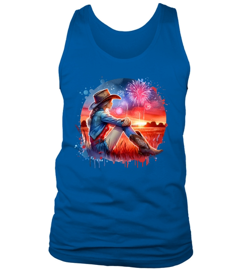 Watercolor Cowgirl 04 Tank Top Unisex