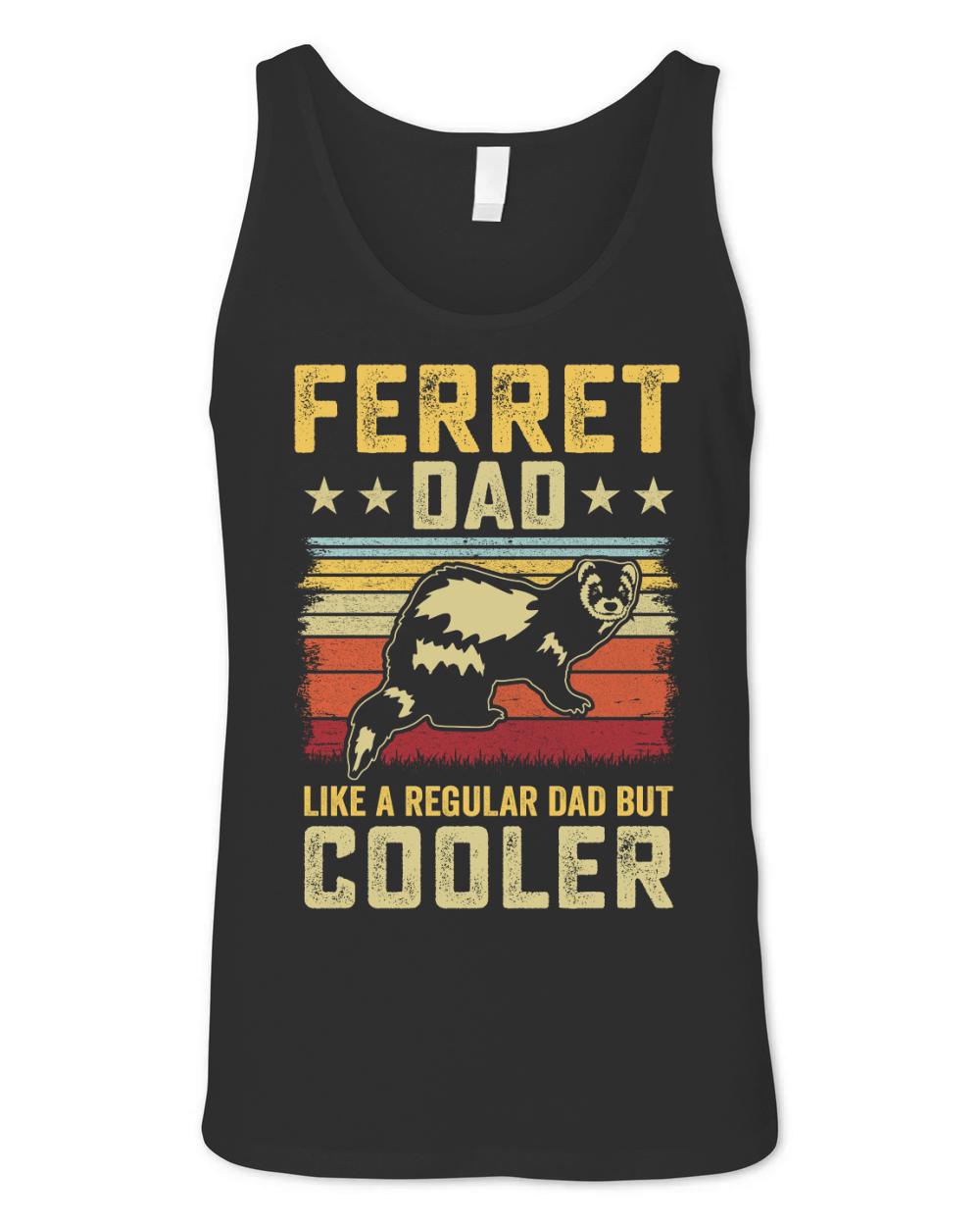 Ferret dad like a regular dad but cooler (8) Unisex Jersey Tank