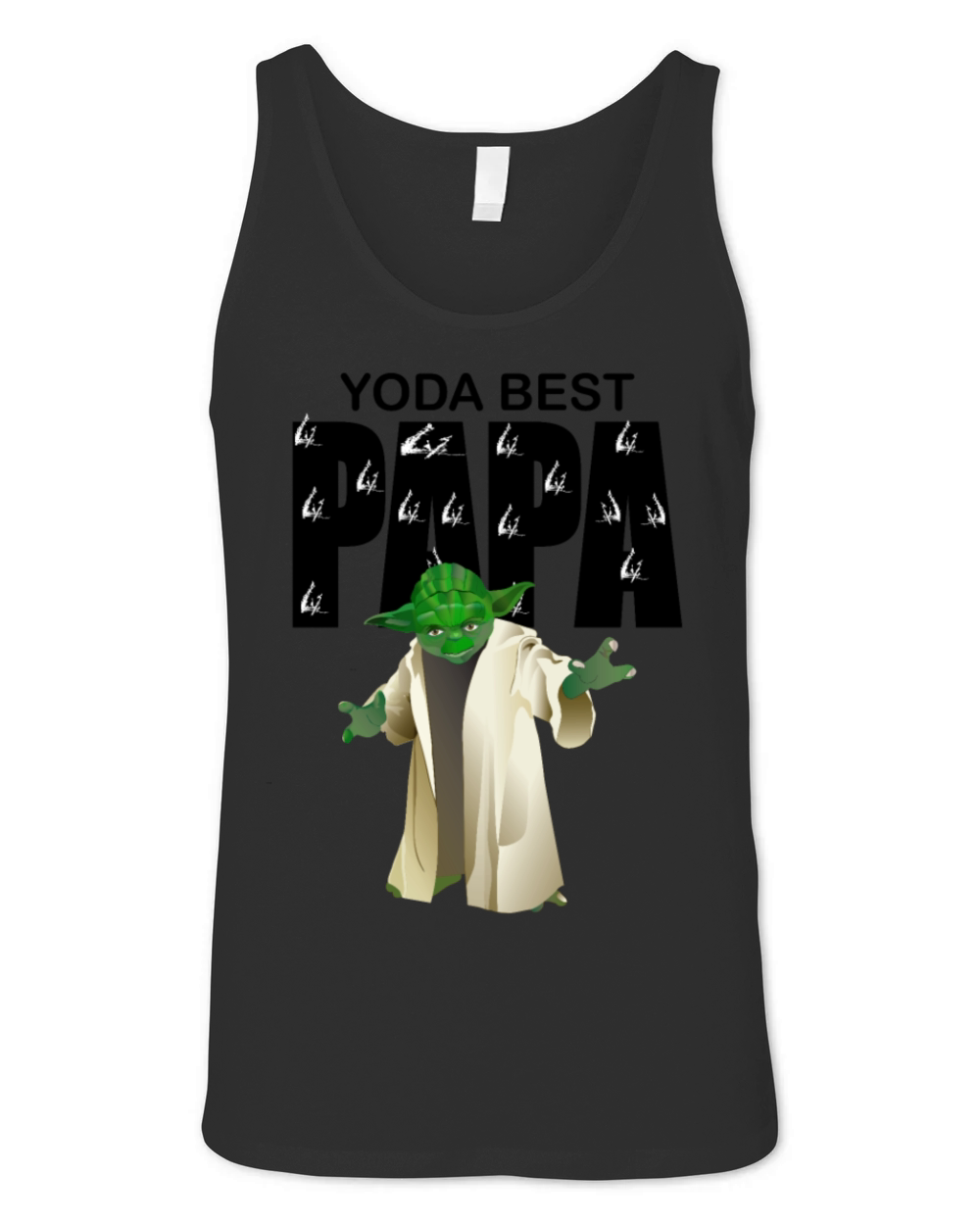 Star Wars Yoda Lightsaber Best Dad Fathers Day Unisex Jersey Tank