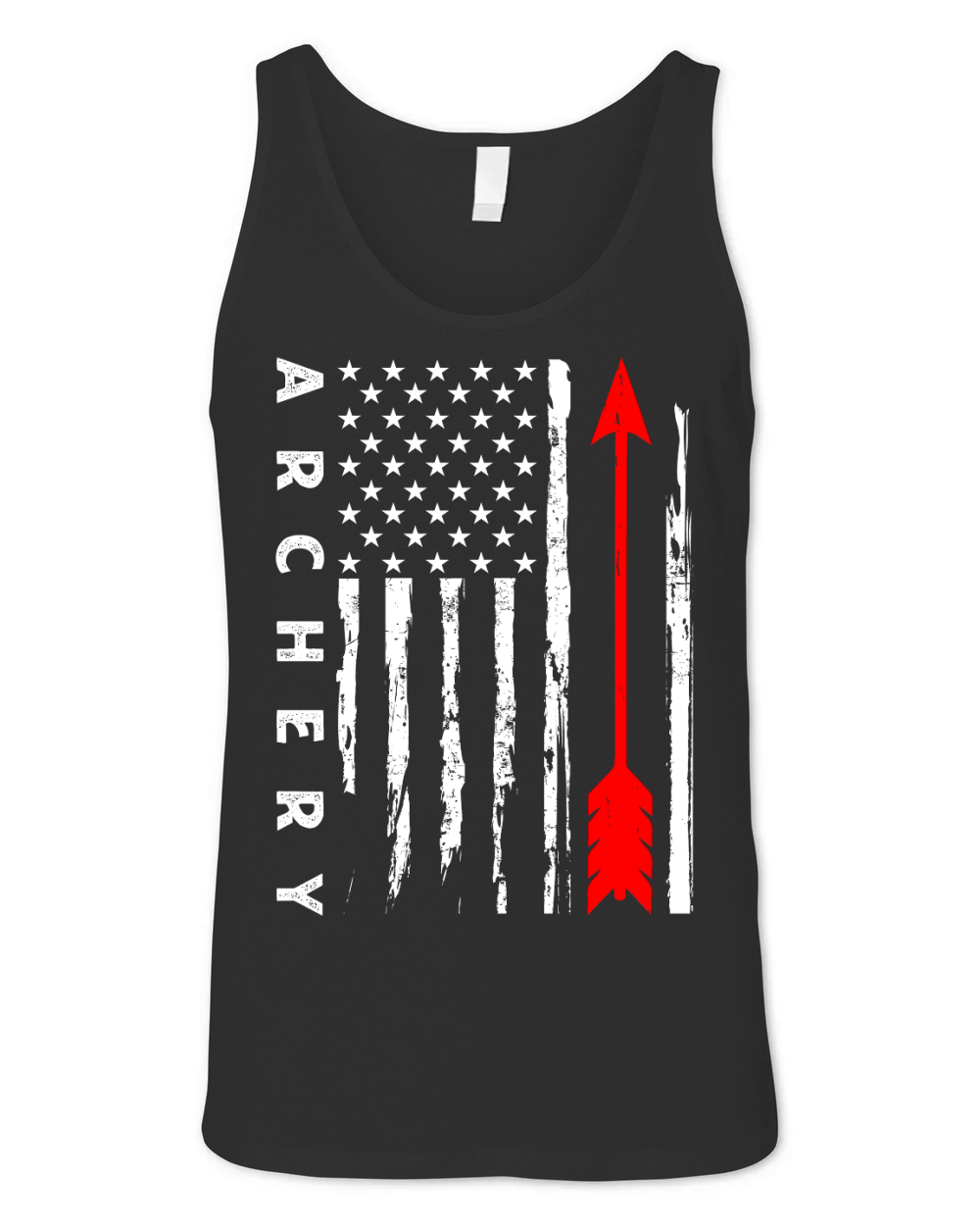 Vintage Hunting Archery   american flag Unisex Jersey Tank