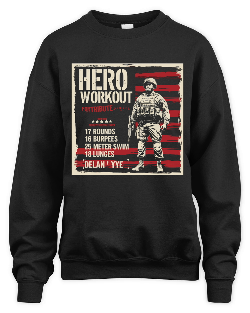 Hero Workout for tribute Unisex Premium Crewneck Sweatshirt