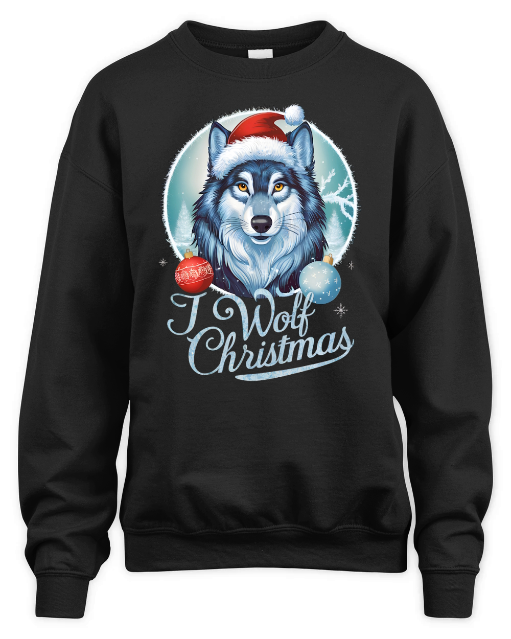 I Wolf christmas Unisex Premium Crewneck Sweatshirt