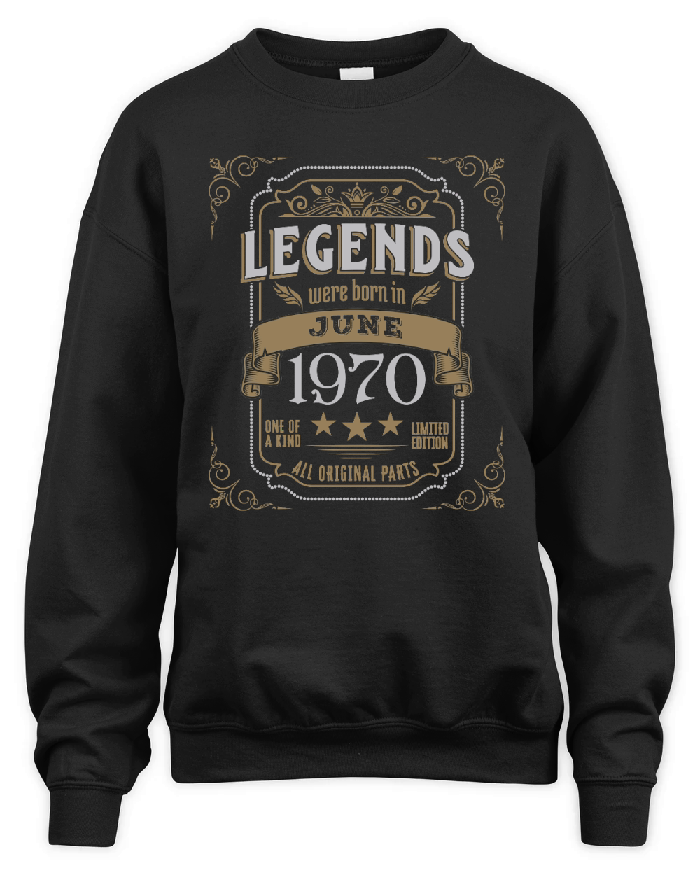 Legends Were Born In June 1970 Unisex Premium Crewneck Sweatshirt