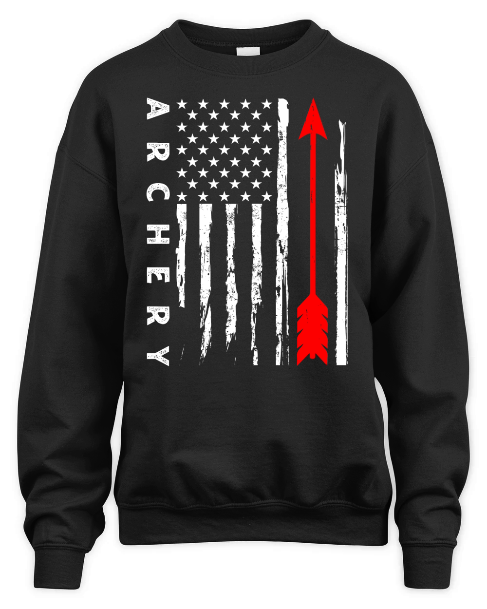 Vintage Hunting Archery   american flag Unisex Premium Crewneck Sweatshirt