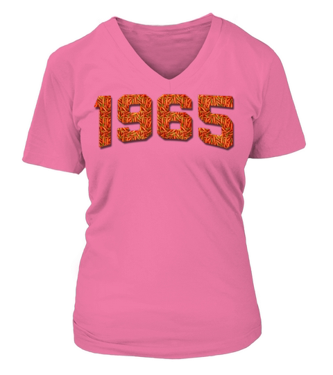 Birthday 1965 Mexican Hot Pepper Vintage Classic V-neck T-Shirt Woman