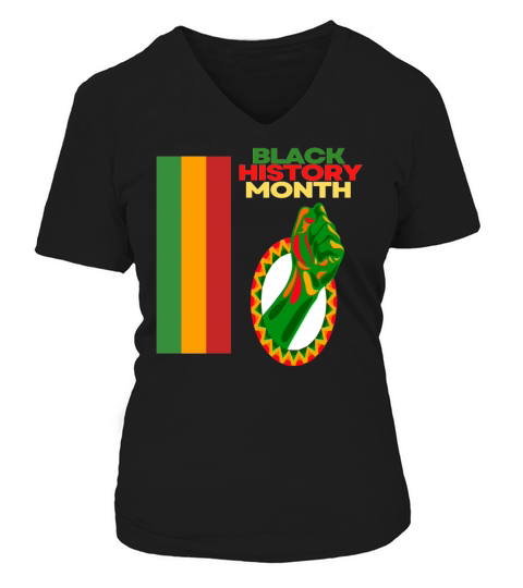 Black History Month 14 V-neck T-Shirt Woman