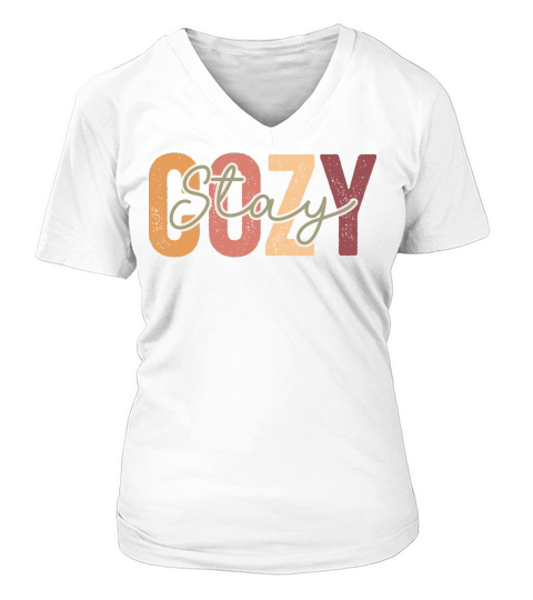 Cozy Stay V-neck T-Shirt Woman