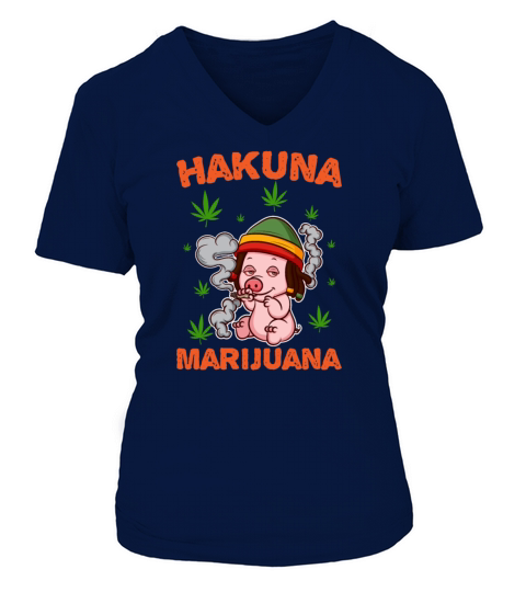 Hakuna Marijuana V-neck T-Shirt Woman