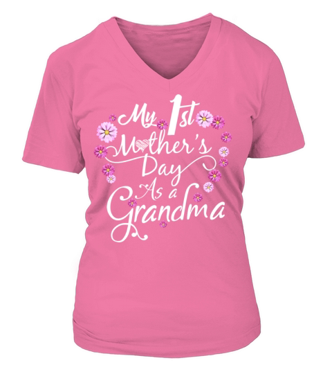 My 1st Mothers Day As Grandma V-neck T-Shirt Woman