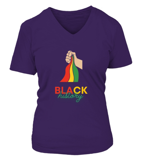 Vintage Black History Month V-neck T-Shirt Woman