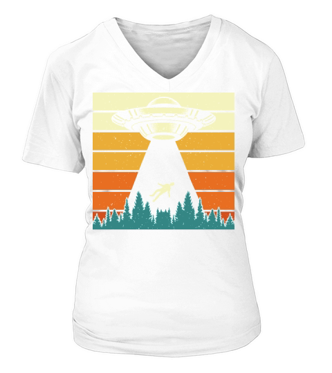 Vintage UFO Alien 38 V-neck T-Shirt Woman