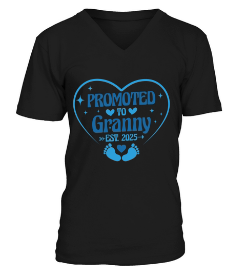 Promoted To Granny EST. 2025 V-Neck T-shirt