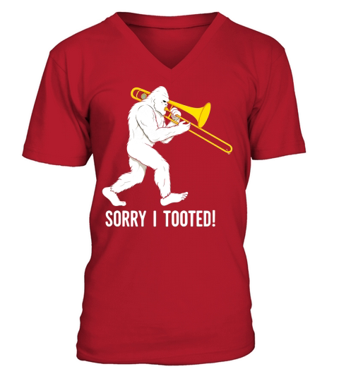 Sorry I Tooted Sasquatch V-Neck T-shirt