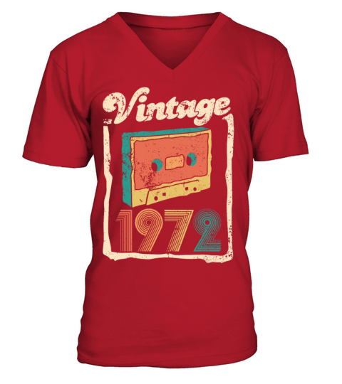 Vintage 1972 - 50 years old - 50th birthday gift V-Neck T-shirt