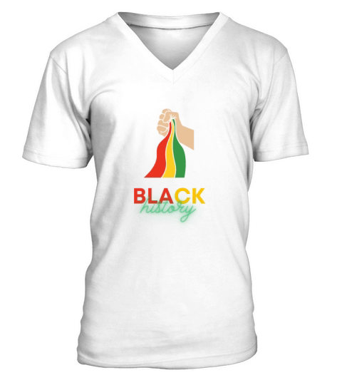 Vintage Black History Month V-Neck T-shirt