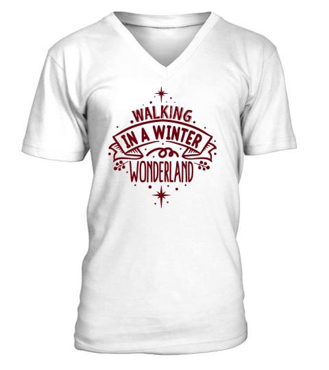 Walking in a winter wonderland V-Neck T-shirt