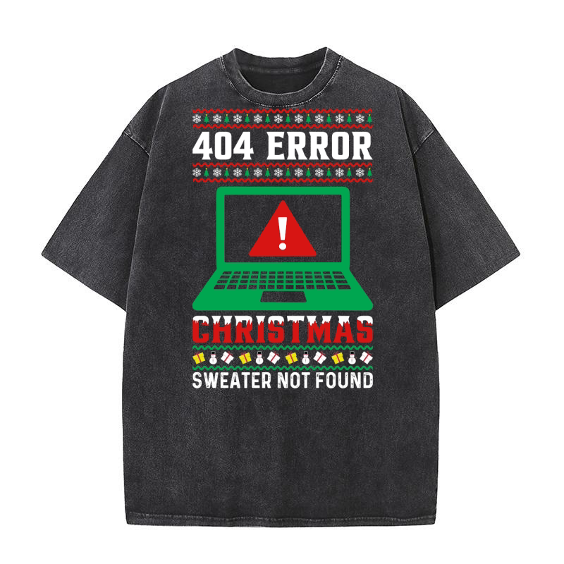 404 error Christmas sweater not found Washed T-Shirt