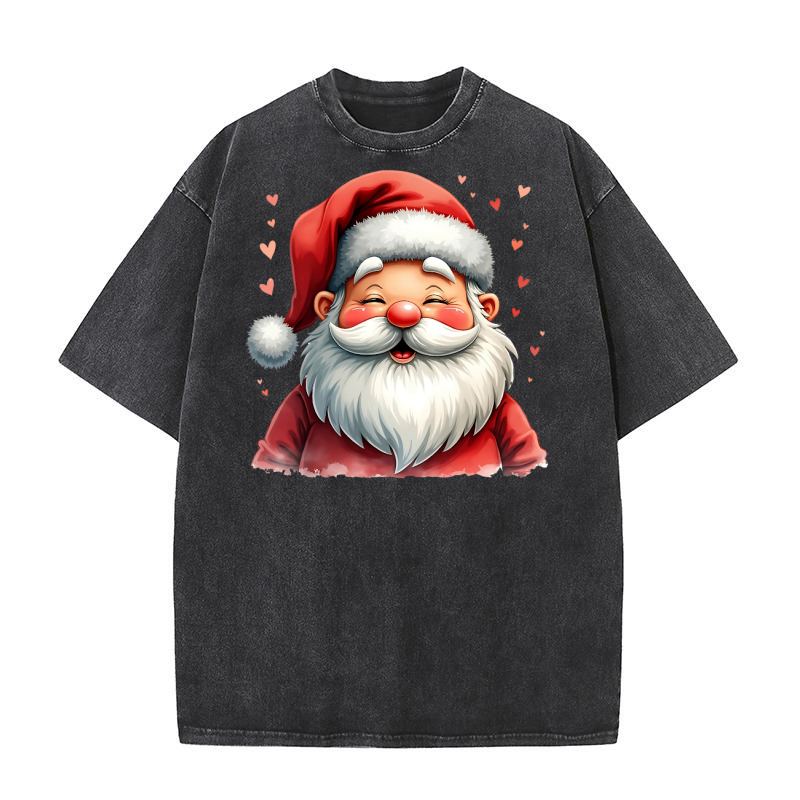 Christmas Santa Clipart 5 08 Washed T-Shirt