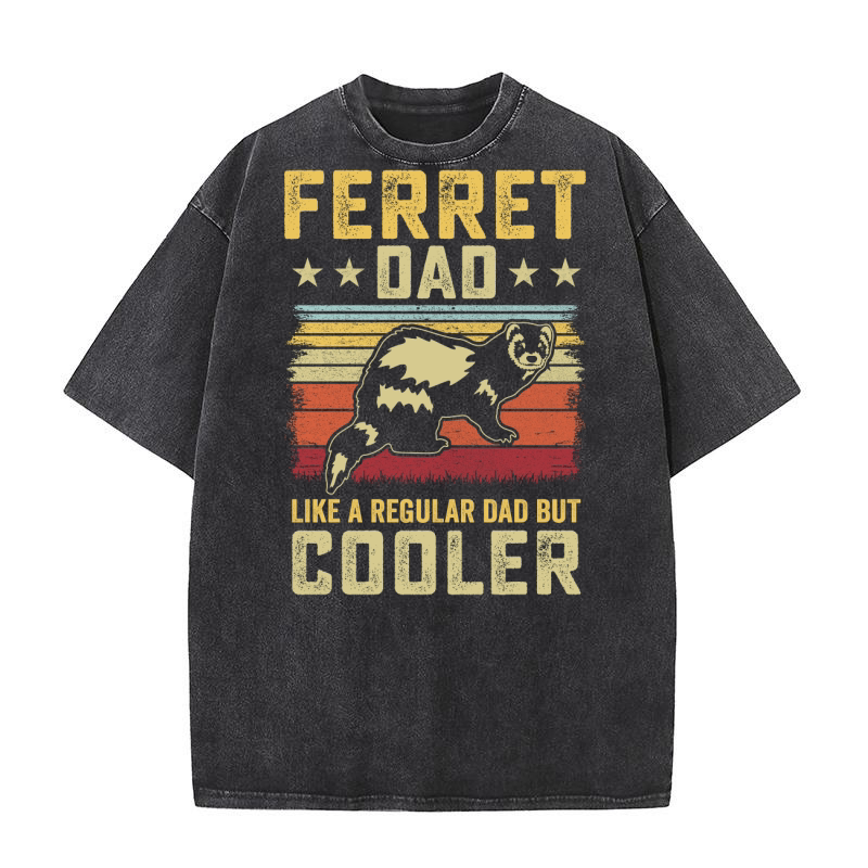 Ferret dad like a regular dad but cooler (8) Washed T-Shirt