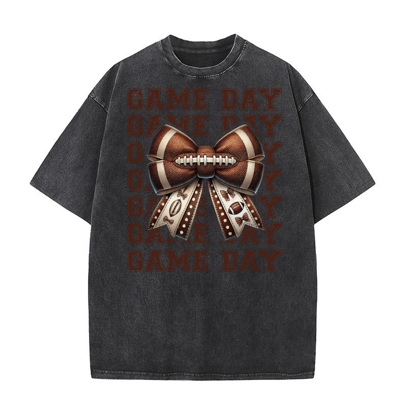 Game day Bow 1 Washed T-Shirt