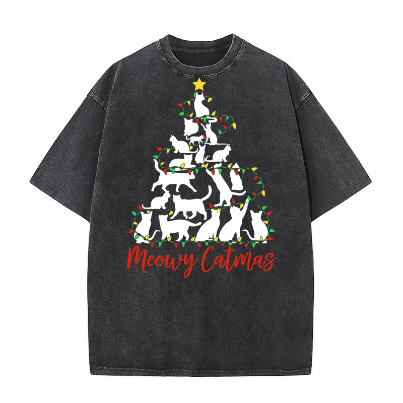 Meowy Catsmas Washed T-Shirt