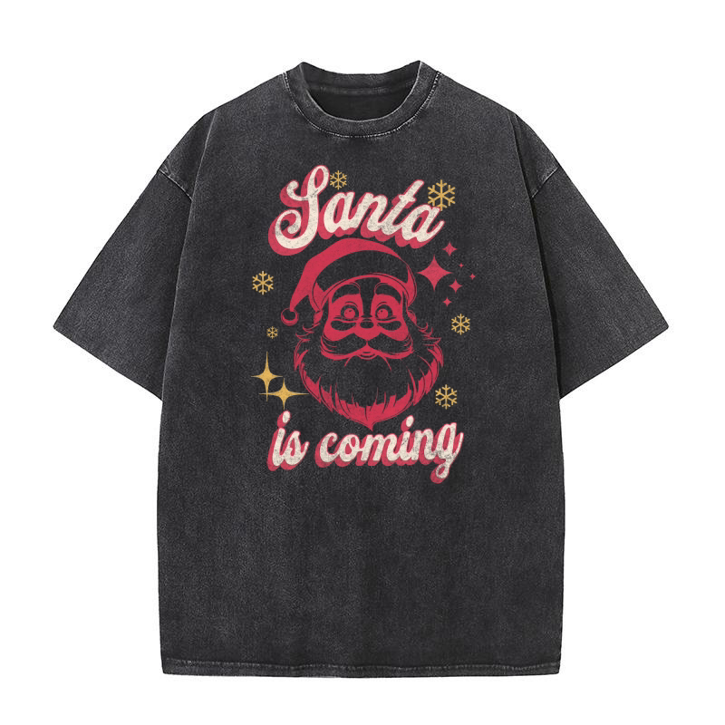 Santa is coming 1 Washed T-Shirt