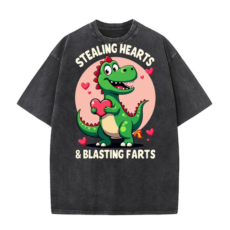 Stealing hearts & blasting farts Washed T-Shirt