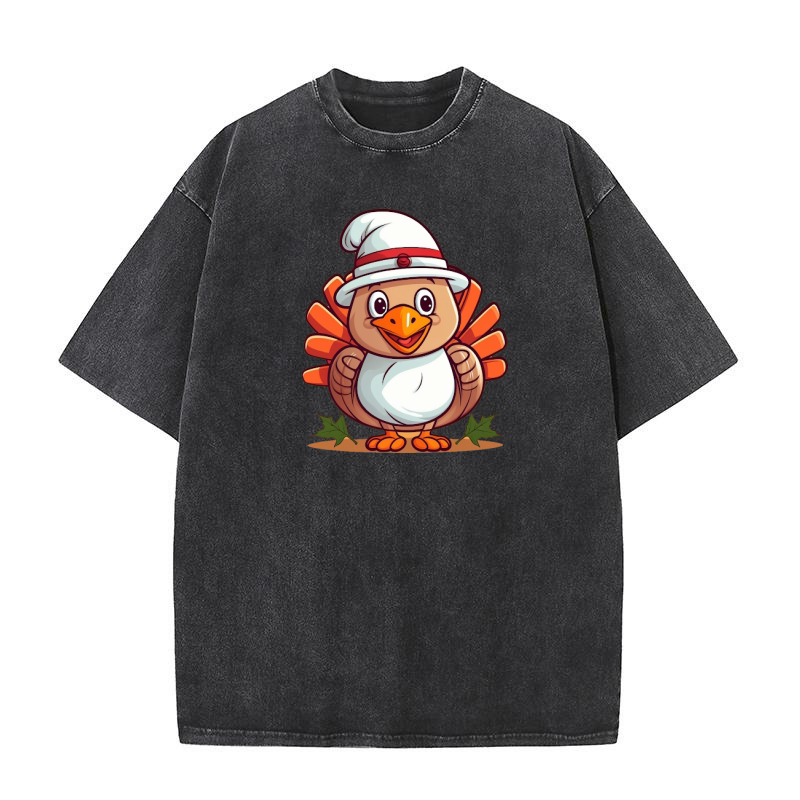 Thanksgiving Funny Turkey 10 Washed T-Shirt