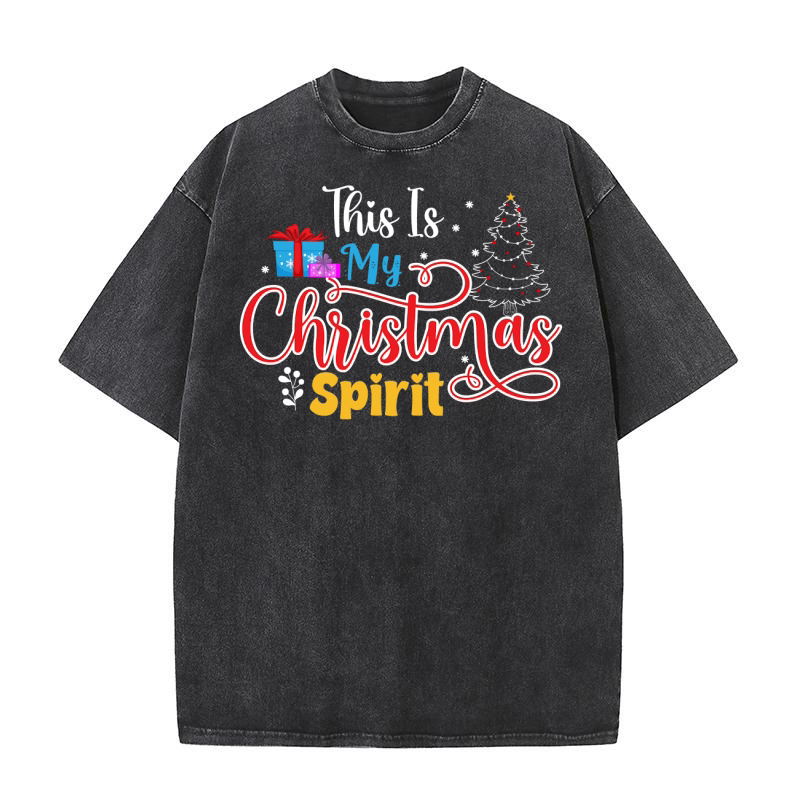 This Is My Christmas Spirit Washed T-Shirt