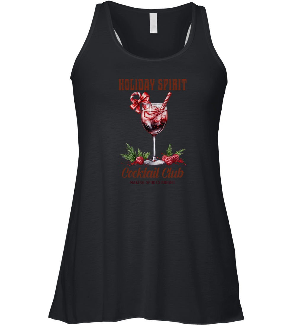 Holiday Spirit Cocktail Club 02 Women's Flowy Tank Top