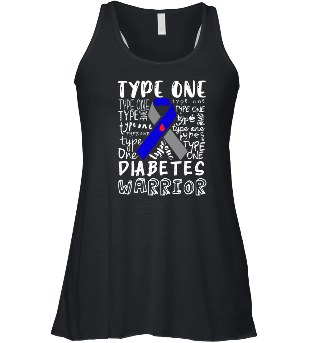 Type 1 Diabetes Awareness Aware T1D Warrior Women's Flowy Tank Top