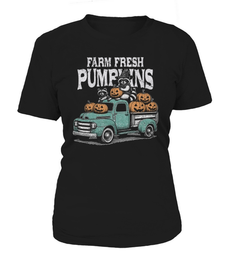 Farm fresh pumpkins Raccoon D Color GR Women's T-Shirt