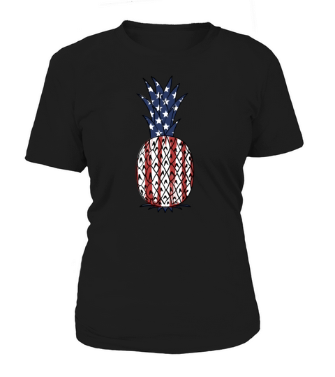 Happy Pineapple USA Flag Women's T-Shirt