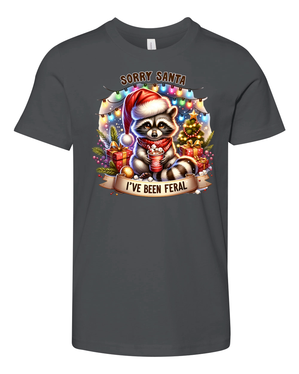 Sorry santa Ive been feral 08 Youth Unisex Jersey Tee