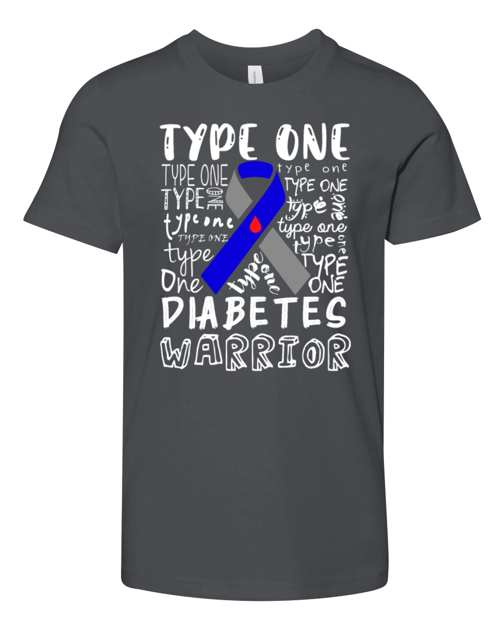Type 1 Diabetes Awareness Aware T1D Warrior Youth Unisex Jersey Tee