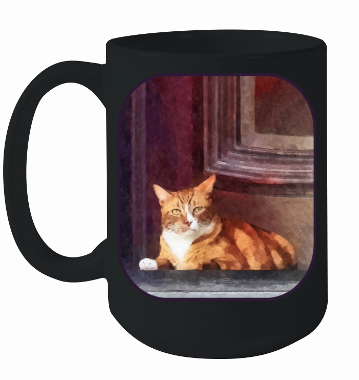 Cats - Orange Tabby in Doorway Ceramic Mug
