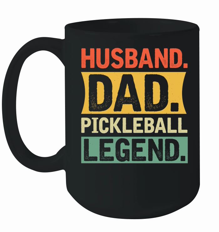 Husband Dad Pickleball Legend T Shirt Design (1) Ceramic Mug