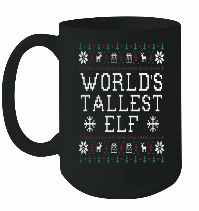 worlds tallest elf ugly Christmas Ceramic Mug
