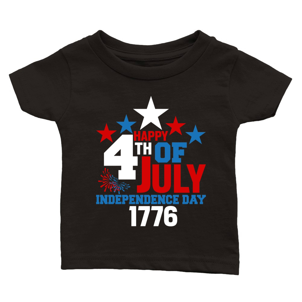 Happy 4th of July Independence Day 1776 Classic Baby Crewneck T-shirt