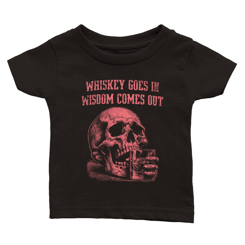 Skull Whiskey Goes In D RedGR Classic Baby Crewneck T-shirt