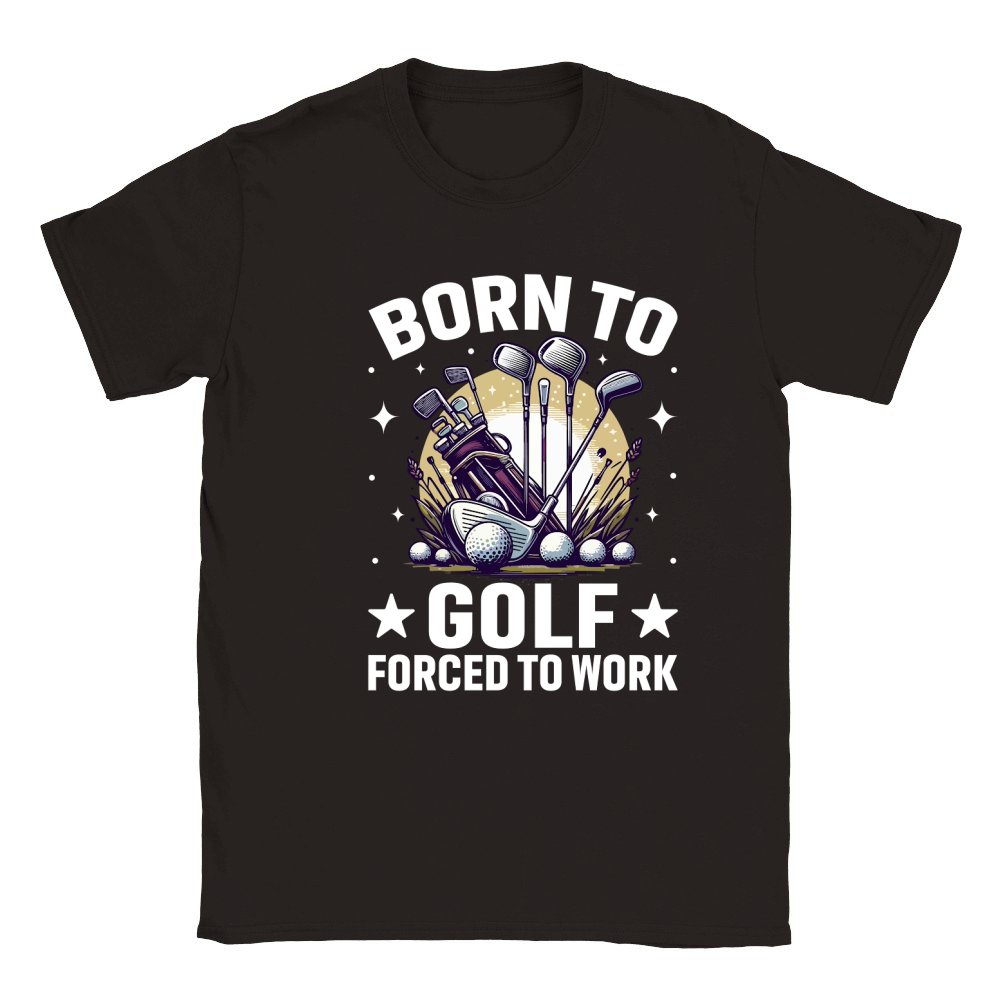 Born to golf forced to work Classic Kids Crewneck T-shirt
