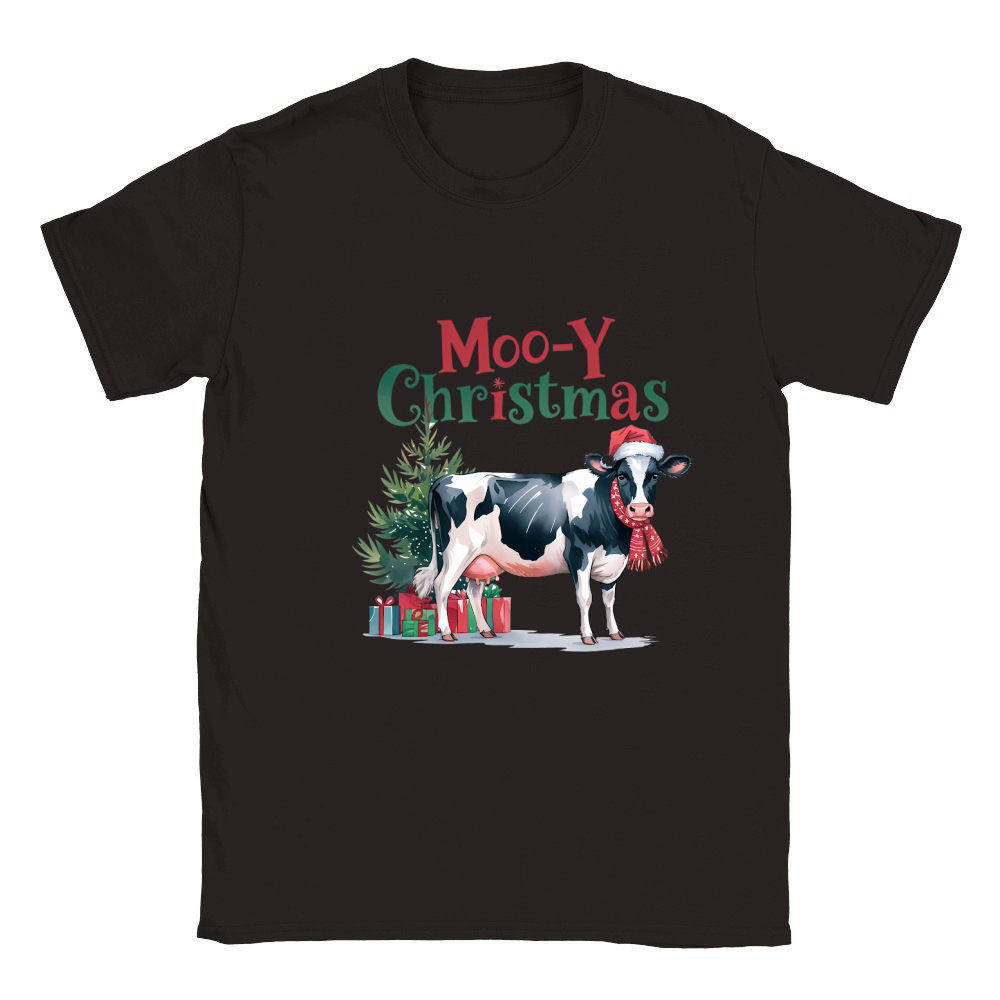 Moo Y Christmas Vintage 03 Classic Kids Crewneck T-shirt