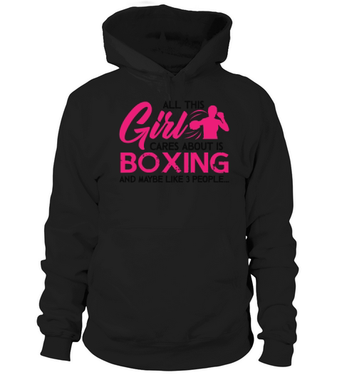 Boxing Girl Cares Hanes Tagles Hoodie Unisex