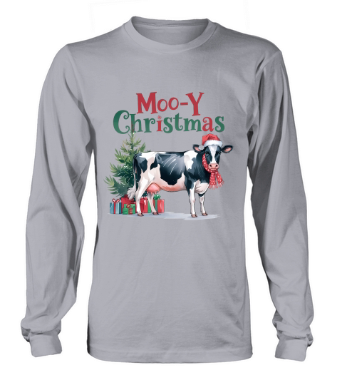 Moo Y Christmas Vintage 03 Long sleeved Unisex